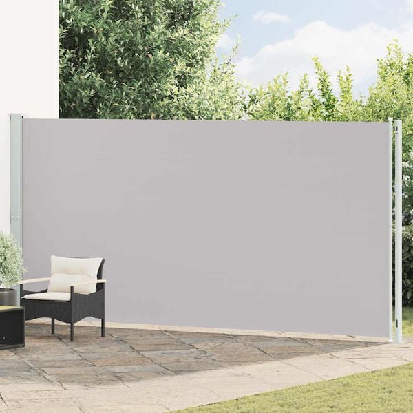 vidaXL Tuinscherm uittrekbaar 200x600 cm grijs