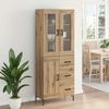 vidaXL Hoge kast met lade 2 pcs Artisan Eiken Bewerkt hout