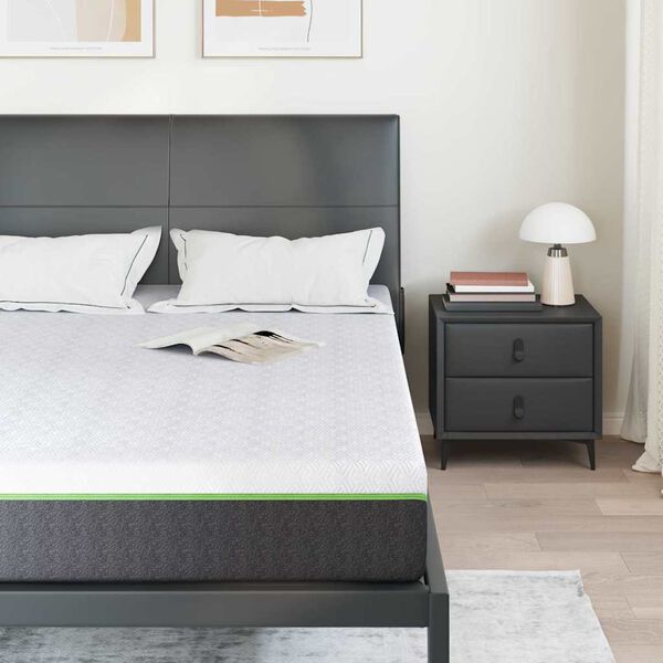 vidaXL Matras Wit en Grijs 140 x 200 cm Pocketvering