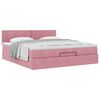 vidaXL Ottoman bed met matras 160x200cm fluweel roze