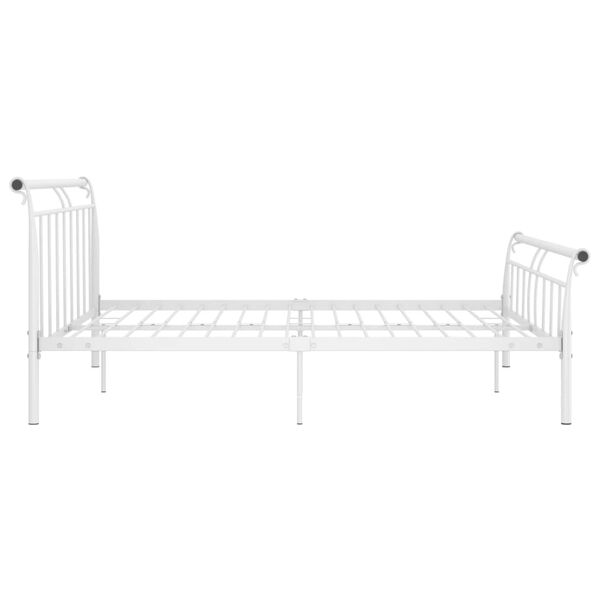 vidaXL Bedframe metaal wit 160x200 cm