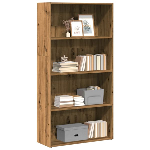 vidaXL Boekenkast 80x30x152 cm bewerkt hout artisanaal eikenkleurig