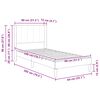 vidaXL Bedframe met hoofdeinde Roze 80 x 200 cm Fluweel