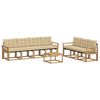vidaXL Buiten bankenset 8 st Wit en Beige