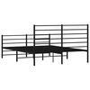 vidaXL Bedframe met hoofd- en voeteneinde metaal zwart 120x200 cm