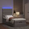 vidaXL Ottoman bed met matras en LED's 100x200cm stof taupe