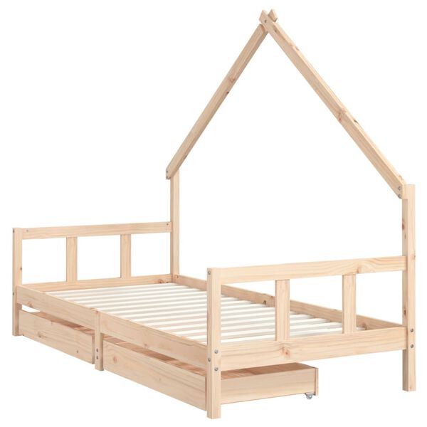 vidaXL Kinderbedframe 90x200 cm massief grenenhout