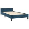 vidaXL Bedframe zonder matras 90x190 cm fluweel donkerblauw