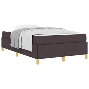 vidaXL Bedframe met matras Donkerbruin 120 x 190 cm Stof