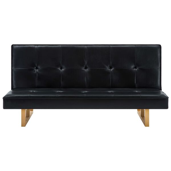 vidaXL Slaapbank kunstleer zwart