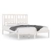 vidaXL Bedframe massief grenenhout wit 160x200 cm