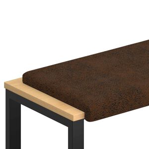 vidaXL Bankkussen Faux Su&egrave;de Stof Bruin Diepte 35 cm