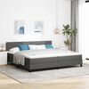 vidaXL Boxspringbed met matras Donkergrijs 200 x 200 cm Stof