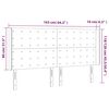 vidaXL Hoofdbord LED 163x16x118/128 cm stof cr&egrave;mekleurig