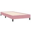 vidaXL Boxspring met matras fluweel roze 100x220 cm