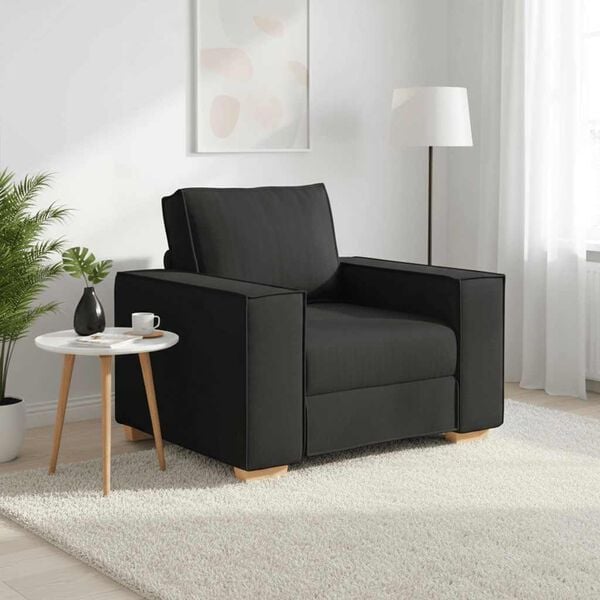 vidaXL Sofa Stoel Zwart 100x78x84 cm Stof