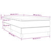 vidaXL Boxspring met matras fluweel donkergrijs 80x200 cm