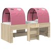 vidaXL Bed met Tunnel 4 st Sonoma en Roze Bewerkt hout
