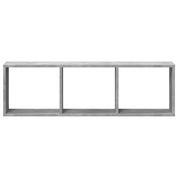 vidaXL Wandkast 100x16x30 cm bewerkt hout betongrijs