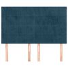 vidaXL Hoofdbord donkerblauw 144x5x118/128 cm fluweel