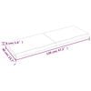 vidaXL Wastafelblad 120x40x(2-4) cm behandeld massief hout donkerbruin