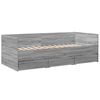 vidaXL Slaapbank met lades zonder matras 100x200 cm grijs sonoma eiken