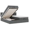 vidaXL Ottoman bed met matrassen en LED's 160x200cm stof donkergrijs