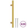 vidaXL Handvatten 20 st 128 mm roestvrij staal goudkleurig
