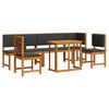 vidaXL Tuin Bistro Set 6 pcs Bruin Massief Acaciahout
