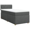 vidaXL Boxspring met matras stof donkergrijs 100x200 cm