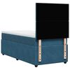 vidaXL Boxspring met matras fluweel donkerblauw 90x200 cm
