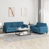 vidaXL 2-delige Loungeset met kussens fluweel blauw