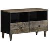 vidaXL Tv-meubel 70x33,5x46 cm massief mangohout lichtgrijs