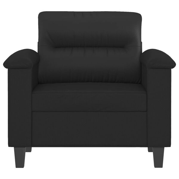vidaXL Fauteuil 60 cm kunstleer zwart