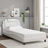 vidaXL Bedframe "Viana" zonder matras kunstleer wit 100x203 cm