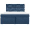 vidaXL Boxspring met matras stof blauw 180x200 cm