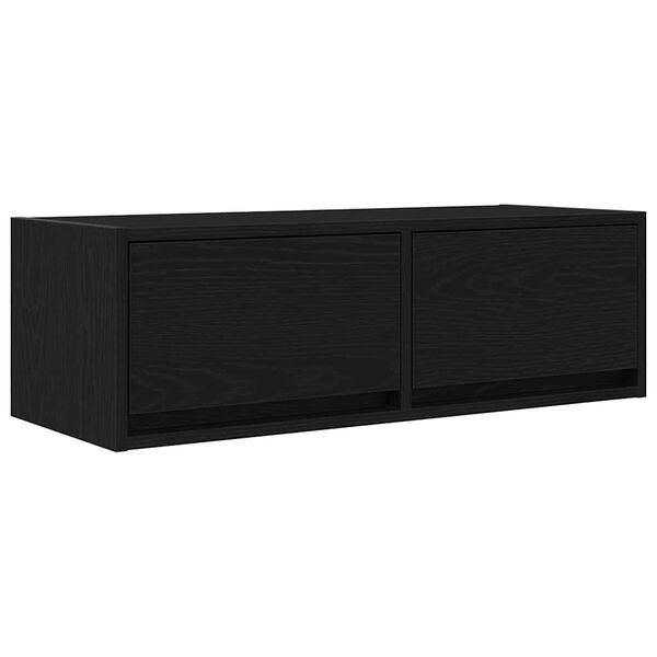vidaXL TV-meubel 80x31x25,5 cm spaanplaat zwart eikenkleurig