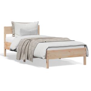 vidaXL Bedframe zonder matras massief grenenhout 75x190 cm