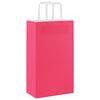vidaXL Papieren zakken 50 st met hengsels 21x11x36 cm roze