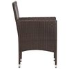 vidaXL 5-delige Loungeset met kussens poly rattan bruin