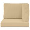 vidaXL Buiten bankkussen 3 pcs Beige Polyester