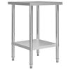 vidaXL Keukenwerktafel 60x60x85 cm roestvrij staal