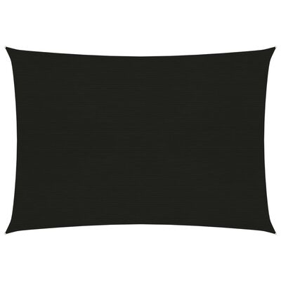 vidaXL Zonnezeil 160 g/m² 2,5x4 m HDPE zwart
