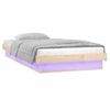 vidaXL Bedframe LED massief hout 100x200 cm