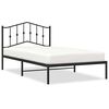 vidaXL Bedframe met hoofdbord metaal zwart 107x203 cm