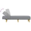 vidaXL Chaise longue stof lichtgrijs