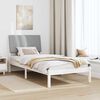 vidaXL Bedframe met hoofdeinde Wit 90 x 190 cm Massief grenenhout