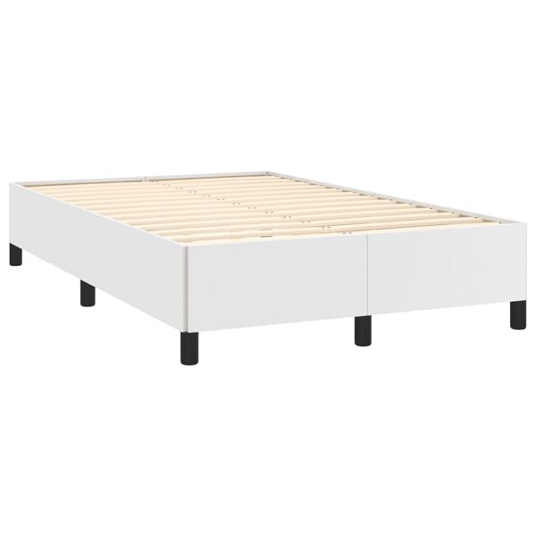 vidaXL Bedframe zonder matras 120x190 cm kunstleer wit