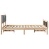 vidaXL Bedframe met hoofdeinde Lichtgrijs 120 x 190 cm Stof