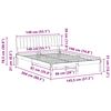 vidaXL Bedframe Bruin en lichtgrijs 140 x 190 cm Massief grenenhout